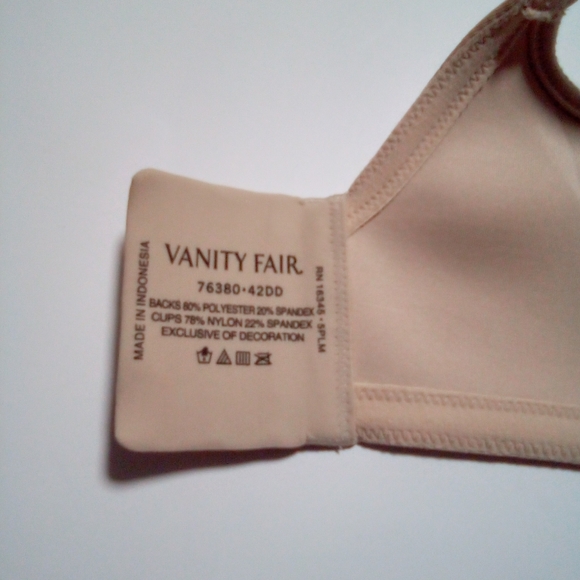 Vanity Fair 42DD Beige T-shirt Bra Style 76380 NWOT - Picture 5 of 15